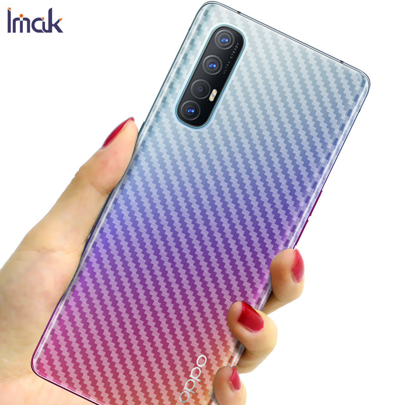 Ochranná fólie na zádech telefonu IMAK pro Oppo Reno3 Pro 5G s texturou uhlíkových vláken proti poškrábání Ochranná fólie na zádech telefonu IMAK pro Oppo Reno3 Pro 5G s texturou uhlíkových vláken proti poškrábání